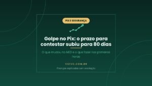 Novas regras do Pix: o prazo para contestar golpe pelo MED subiu de 30 para 80 dias, em vigor desde 1 de setembro de 2026