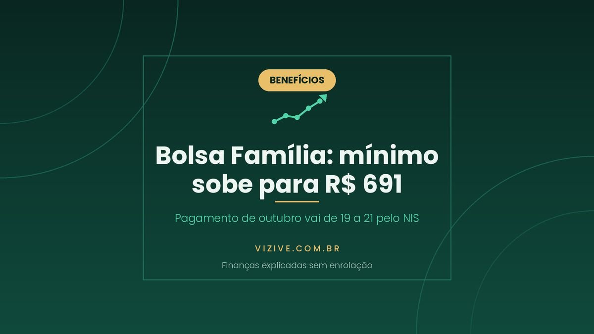 Bolsa Familia de outubro de 2026: valor minimo sobe para R$ 691 e pagamento vai de 19 a 21 de outubro conforme o final do NIS