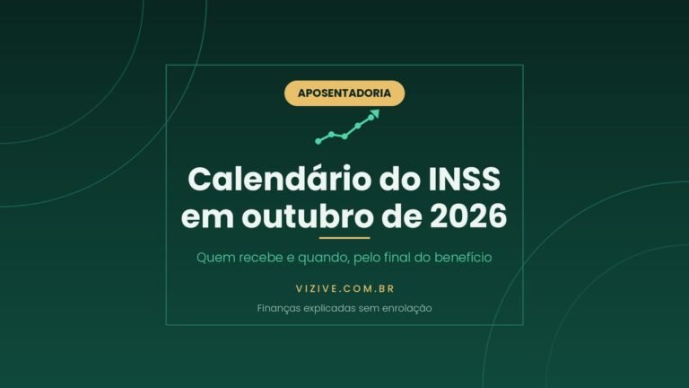 Calendário do INSS em outubro de 2026: folha de setembro paga até 7 de outubro e folha de outubro paga de 26 de outubro a 9 de novembro