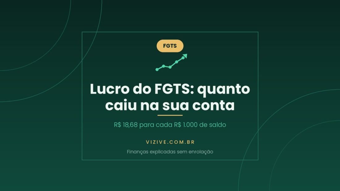 Lucro do FGTS 2026: R$ 18,68 para cada R$ 1.000 de saldo em 31 de dezembro de 2025, crédito automático na conta do FGTS