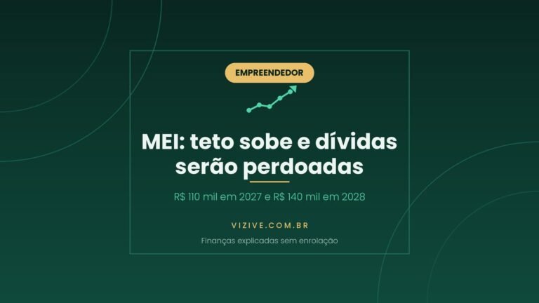 Nova lei do MEI: teto sobe para R$ 110 mil em 2027 e R$ 140 mil em 2028, com perdão de dívidas com a União até 13 de outubro de 2026
