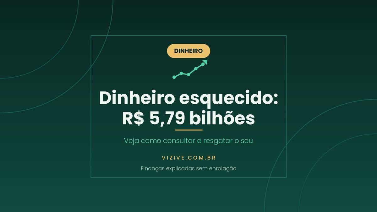 Dinheiro esquecido em bancos: R$ 5,79 bilhões a resgatar no Sistema Valores a Receber do Banco Central, dados de agosto de 2026
